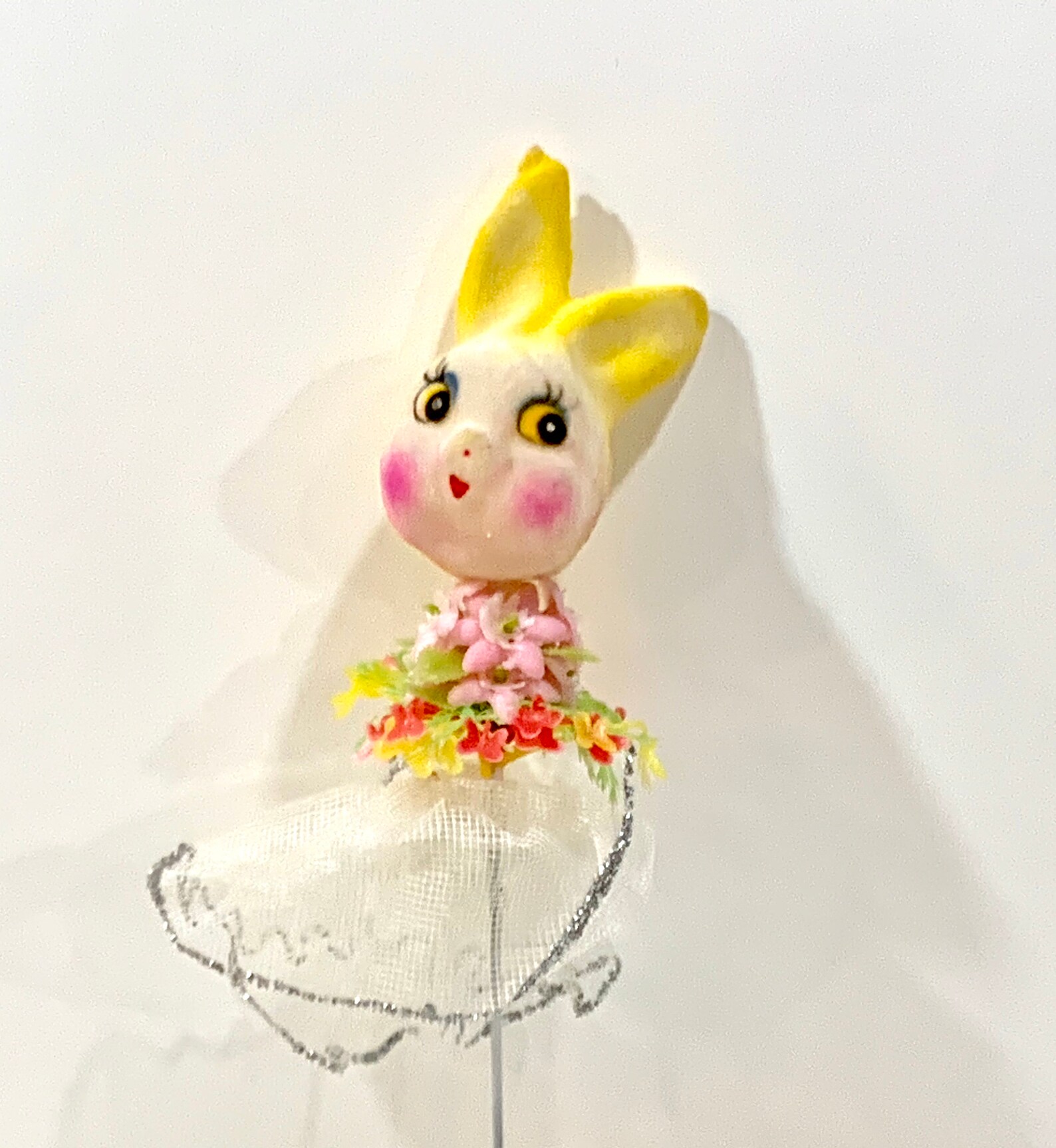 Kitschy Bunny Bunny BALLERINA Girl Bunny Flocked Yellow Etsy