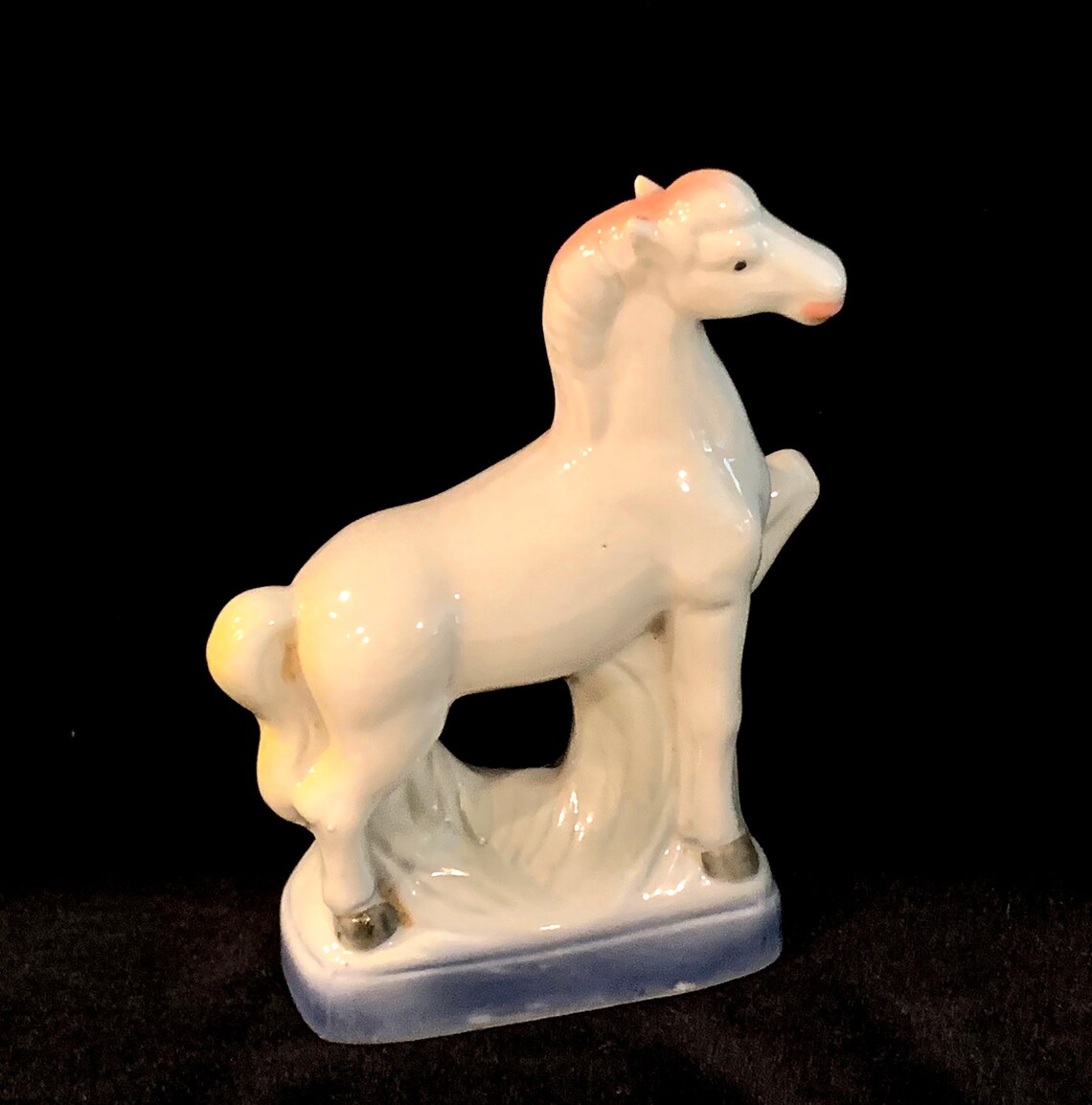 Vintage Horse Figurine Ceramic White Horse Mid Century Etsy Norway