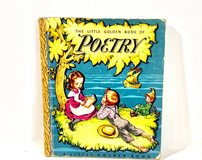 Vintage 1940s Little Golden Book of Poetry, Children's Poetry, Corrine