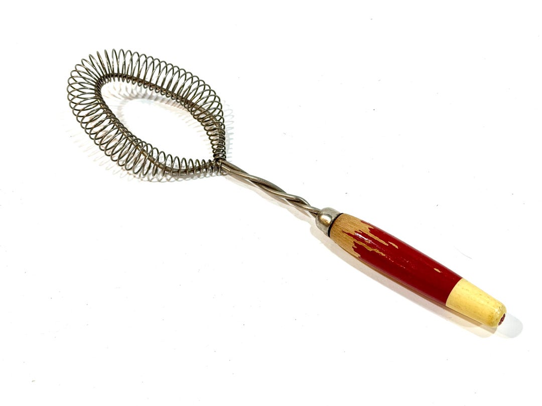 1930s Vintage Wire Wisk Whisk Coil Metal Egg Beater Mixer Kitchen ...