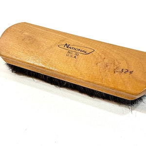 Vintage Schuhbürste, Rosshaar Borste, National Brand, Nr 30, Hand, Schuhputzmaschine, hergestellt in den USA, Geschenk für Sie, Geschenk für Sammler, 1950er Jahre