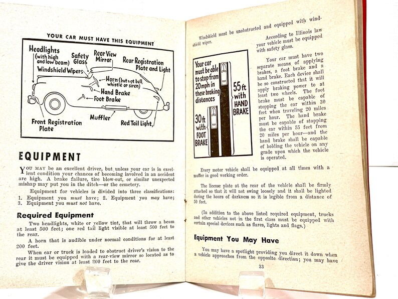 Illinois Rules of Road Driver's Manual 1950 Issue Motor Etsy