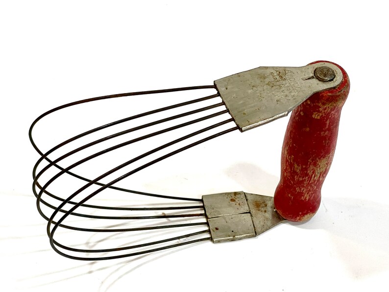 Vintage 1940s Pastry Blender Red Wood Handle ANDROCK Made Etsy