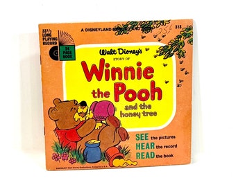 Read Along Record,Walt Disney, Winnie the Pooh and the Honey Tree, See the pictures, Hear the record, Read the book,  33 RPM