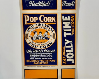 1930s Vintage, Jolly Time, Popcorn Box, Movie Memorabilia, American Popcorn Co, Sioux City Iowa, Theater Room Decor, Gift for Collector