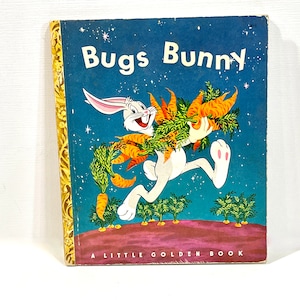 Vintage Bugs Bunny, Little Golden Book, Warner Bros, 1940s Storybook, Picture Book, Estate Find, Simon Schuster NY, Vintage Collectible