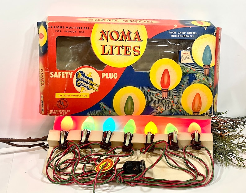 Vintage Christmas NOMA Lights Original Box Indoor Lights Etsy