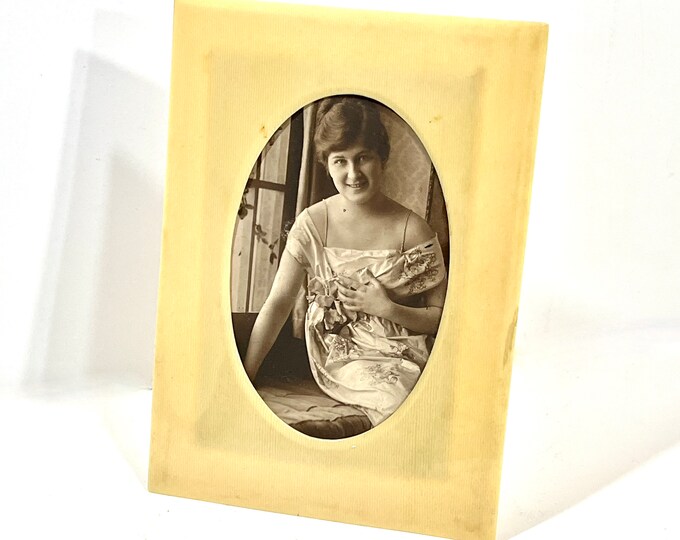 1920's Art Deco, Celluloid Frame, Art Deco, Oval Frame, Photo