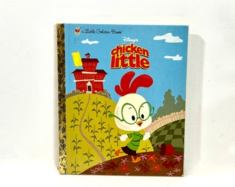 Chicken Little, Disney Golden Book, Hard Cover, from Disney Movie, Retold by Elizabeth Phillis, Gift for child, Gift for Mom, Baby Gift