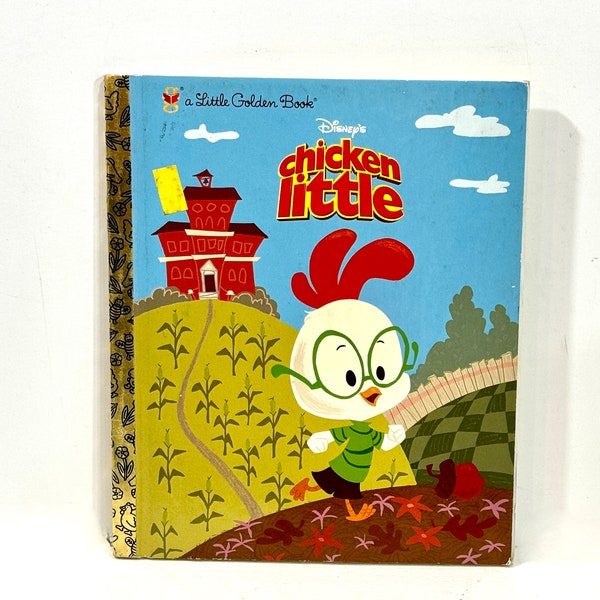 Chicken Little, Disney Golden Book, Hard Cover, from Disney Movie, Retold by Elizabeth Phillis, Gift for child, Gift for Mom, Baby Gift