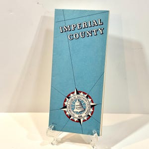 Vintage 1950s Imperial County CA Road Map: Auto Club Southern California