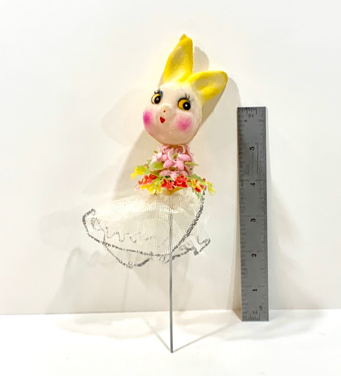 Kitschy Bunny Bunny BALLERINA Girl Bunny Flocked Yellow Etsy