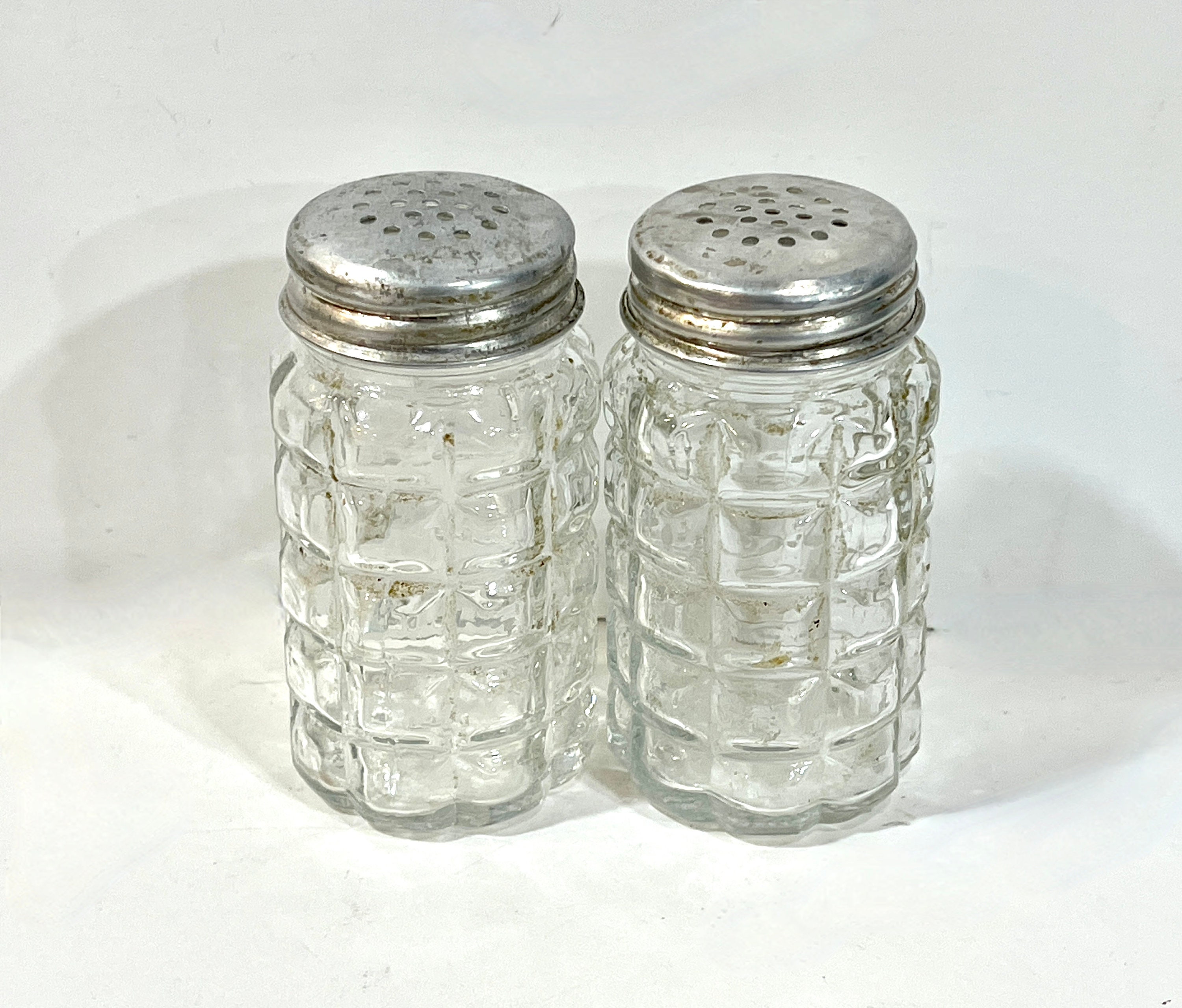 Salt and Pepper Shaker Set (Clear Glass) USA Seller Restaurant Quality