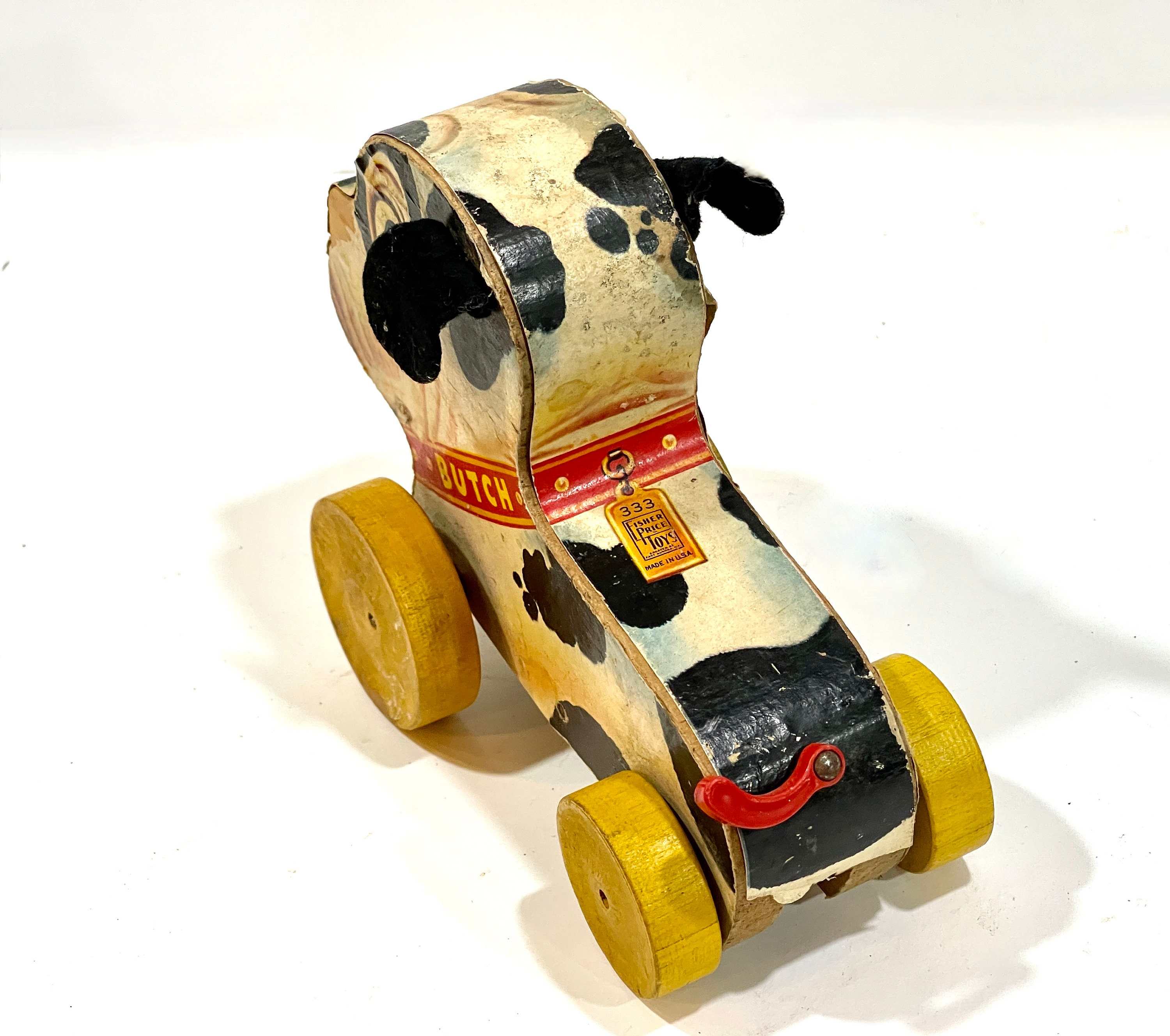 Fisher price wooden dog pull clearance toy