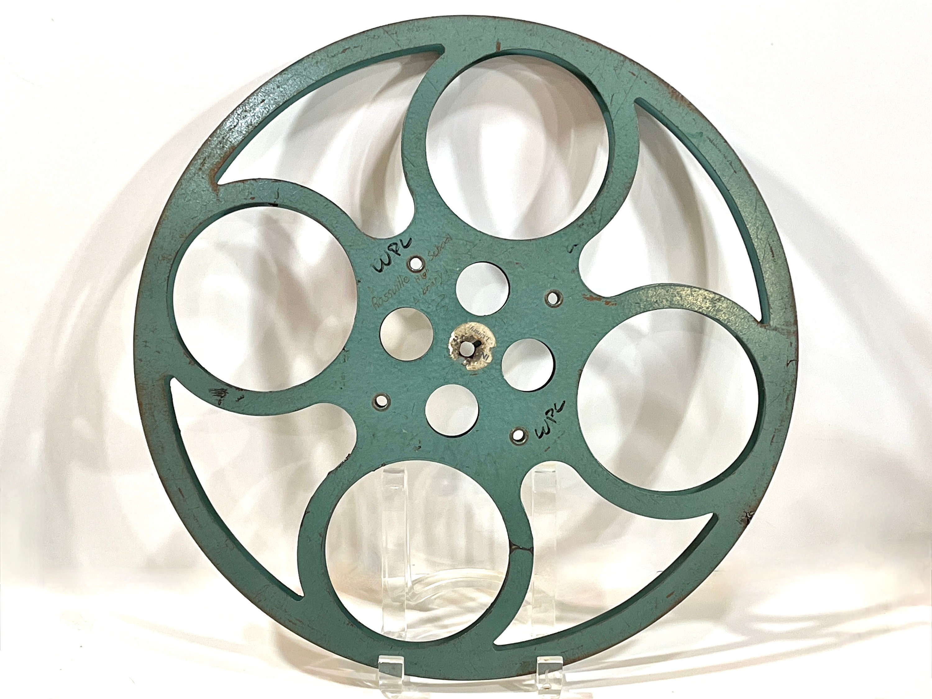 Vintage Film Reel, Green Metal, 14 inch, Home Theater Decor, Actor,  Director, Filmmaker, Screenwriter, Vintage Collectible, Altered Art