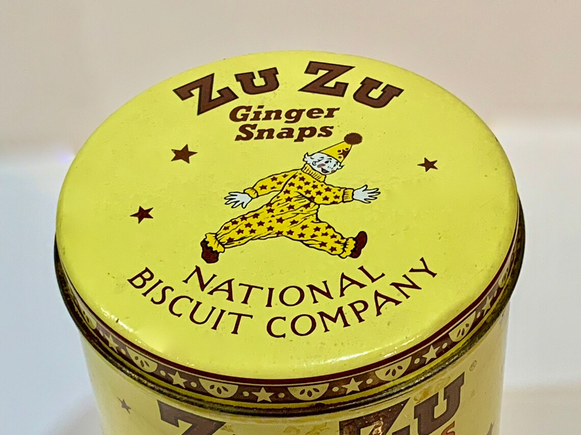 Vintage Zu Zu Ginger Snaps Clown Cookie Tin National Biscuit Etsy