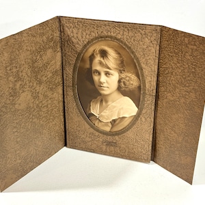 Photo pour armoire ancienne, sépia des années 1920, portrait de femme, cadre pour papier cartonné, Minneapolis MN, photo de collection, photo sépia