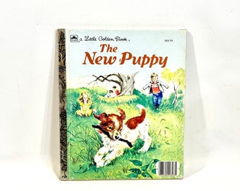 De nieuwe puppy, gouden boekje, klassiek verhalenboek, eerste editie van 1969, cadeau voor kind, babycadeau, harde kaft, Kathleen N Daly, hondenliefhebber
