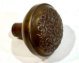 Antique Wrought Bronze Door Knob, Cairo Design, Lockwood Mfg. Co - Circa 1890