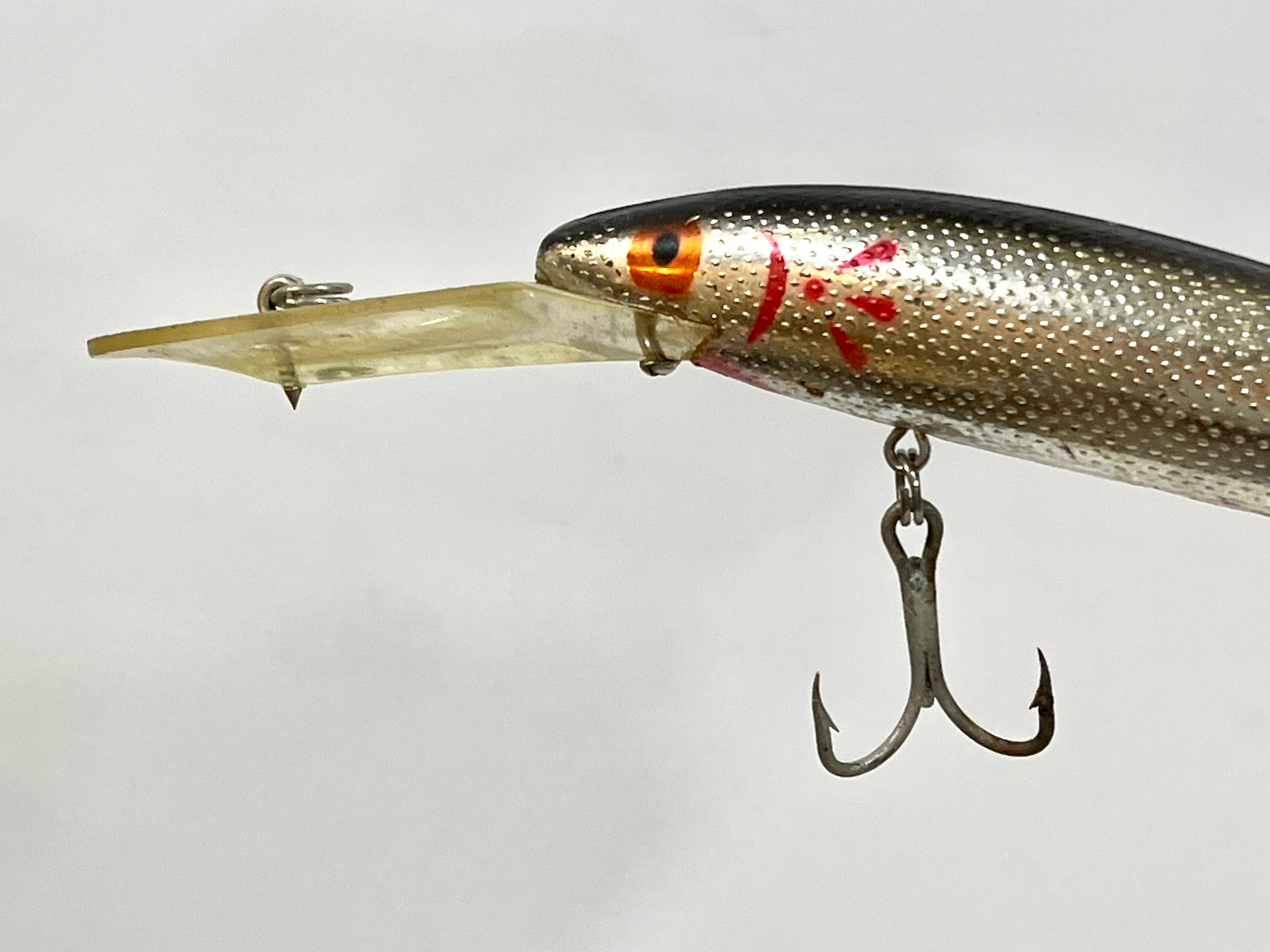 Vintage Lure, Cotton Cordell, Redfin, Deep Water, Straight FL. Swimmer, 5  Inches Long, Red Silver, Fishing Tackle, 1980s Era, Gift Idea 