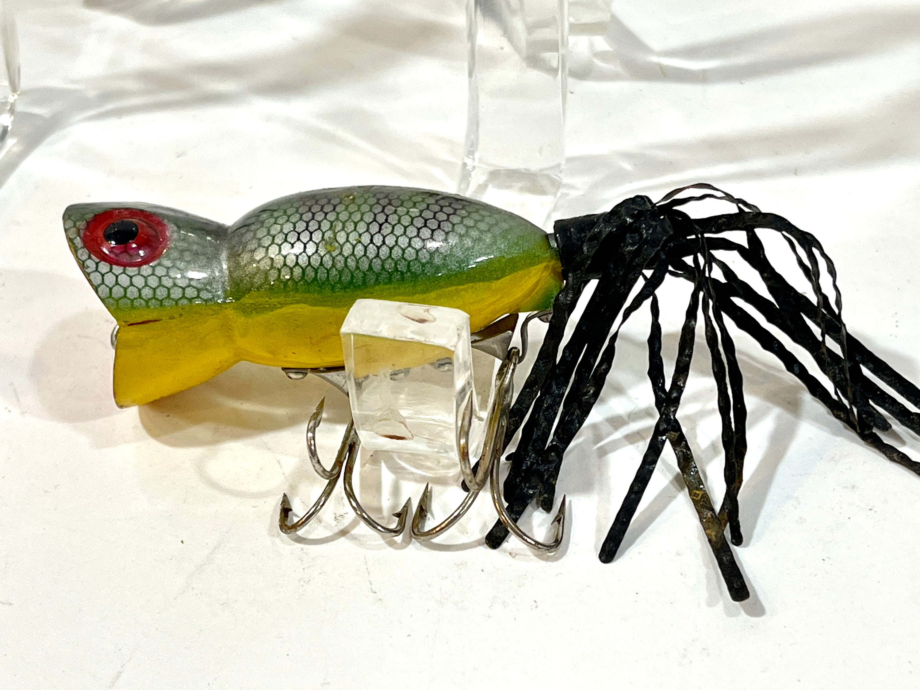Vintage Lure, Fred Arbogast, Hula Popper, Fishing Lure, Vintage Bass Lure,  Spin Casting, Fishing Tackle, Jitterbug. Green Parrot, Gift Idea