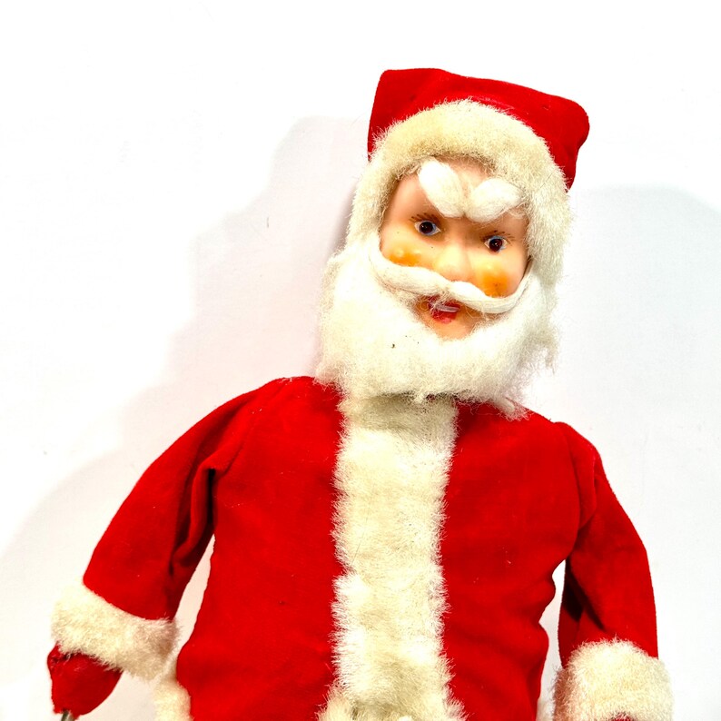 Vintage Santa Doll, Santa Claus, Battery Operated, Eyes Light Up, Santa