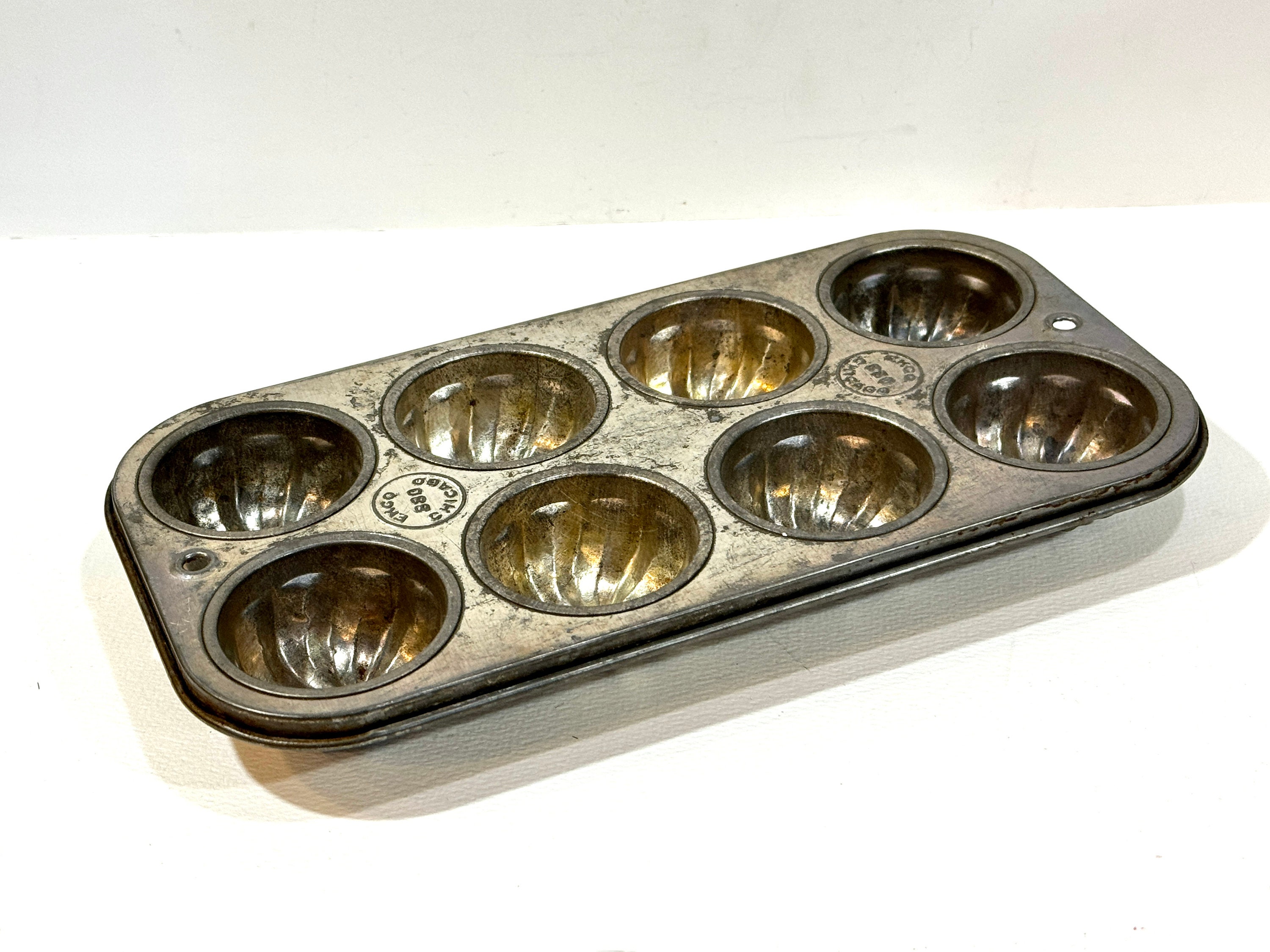Copper Ceramic Nonstick Solid Aluminum Muffin Pan for 12 Muffins Cupcakes Popovers Yorkshire Puddings
