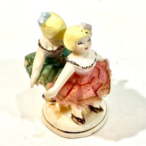 Vintage Porcelain Ballerinas: Mid-Century Dancing Girls Figurine