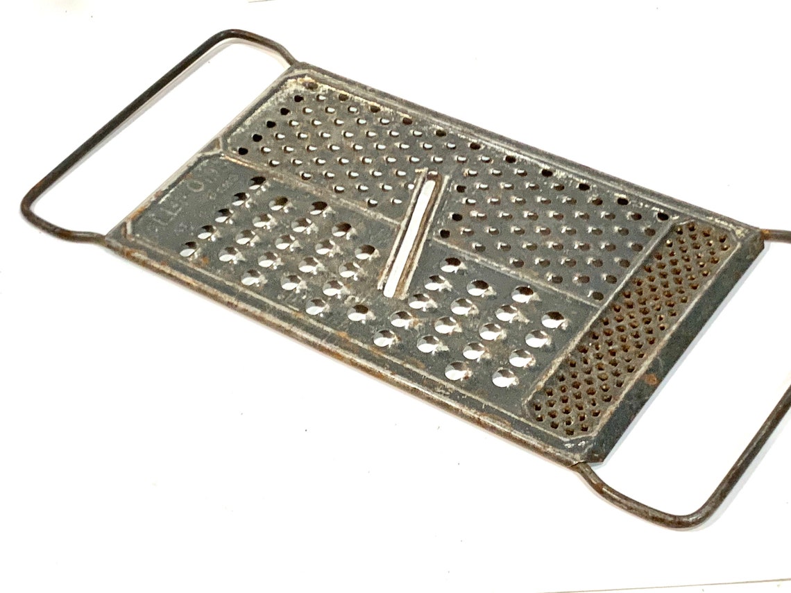 Vintage Grater All in One Cheese Grater Metal Slicer Pat Etsy