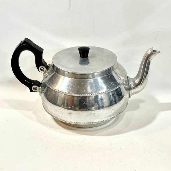 Vintage Teapot, Aluminum Works, Sona Wear, Stratford o Avon, Made in  England, Bakelite Handle, Mid Century 1940s, Gift for Collector,