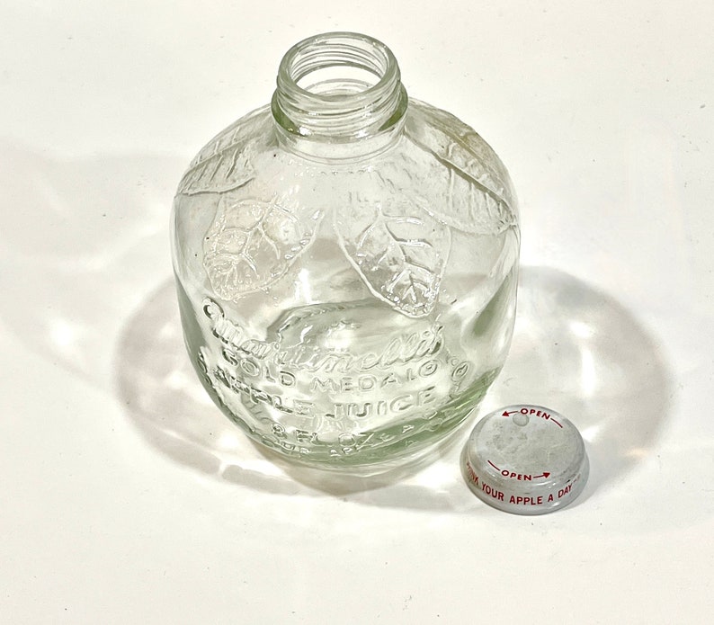 Vintage Glass Apple Juice Bottle Martinelli and Co Juice Etsy