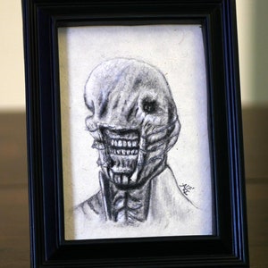 Chatterer Cenobite - Hellraiser fanart drawing/sketch - original and signed horror art, Original Illustration