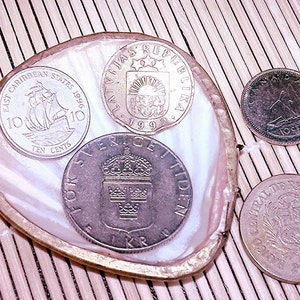 Foreign coin magnets | Pack of 5 from different countries around the world