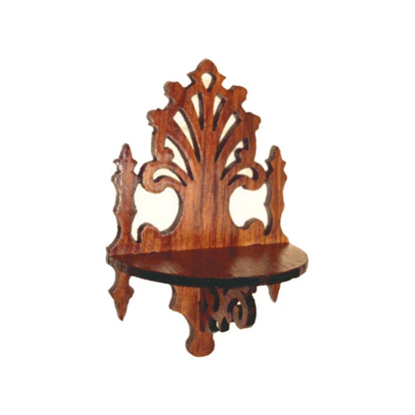 1:12スケールのドールハウス用ミニチュアウォールシェルフ