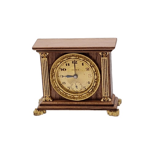 1:12 Miniature 1800s Walnut Table clock