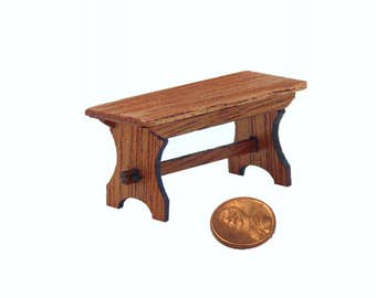 Banc miniature pour maison de poupée à l'échelle 1:24