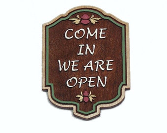 1:12 Scale Dollhouse Miniature Shop Open Sign