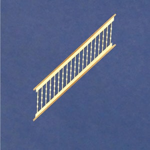 1:24 Scale Victorian Dollhouse Stair Railing Kit