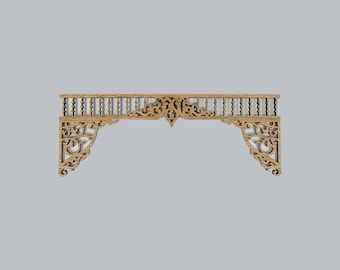 1:12 Scale Dollhouse miniature fretwork