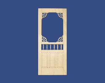 1:12 Scale Dollhouse miniature  screen door