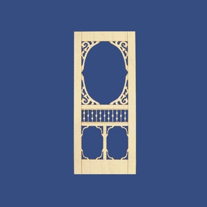 1:24 Scale Dollhouse Miniature Screen Door