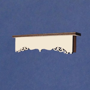 1:12  Scale Dollhouse miniature single window valance kit