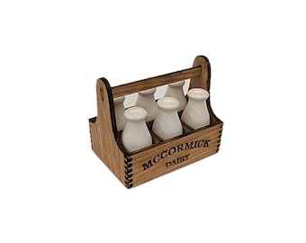 1:12 Scale Dollhouse Miniature Milk Delivery Carrier