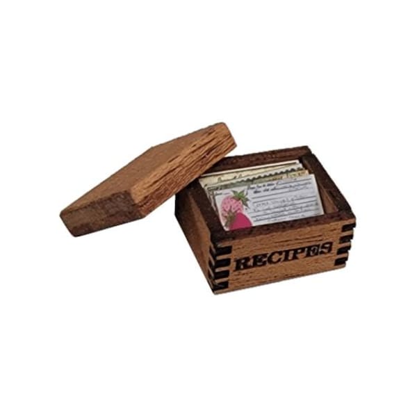 1:12 Scale Dollhouse Miniature recipe Box