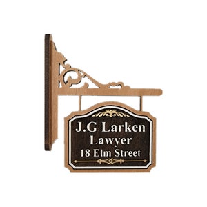 Personalized 1:12 Scale Dollhouse miniature sign
