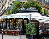 Cafe de Flore Paris Photo Print, Paris cafe, Paris Photography, Classic Paris Cafe, Fine Art Photography, Paris Wall Art, cafe wall art