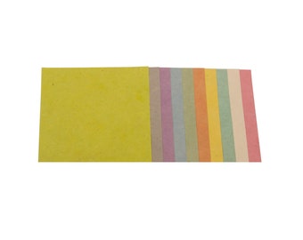 Handmade Origami Lokta Paper - Pack of 20 sheets (PALE Colours) 20cms