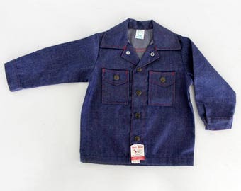 vintage children's denim jacket by Buster Brown, new old stock