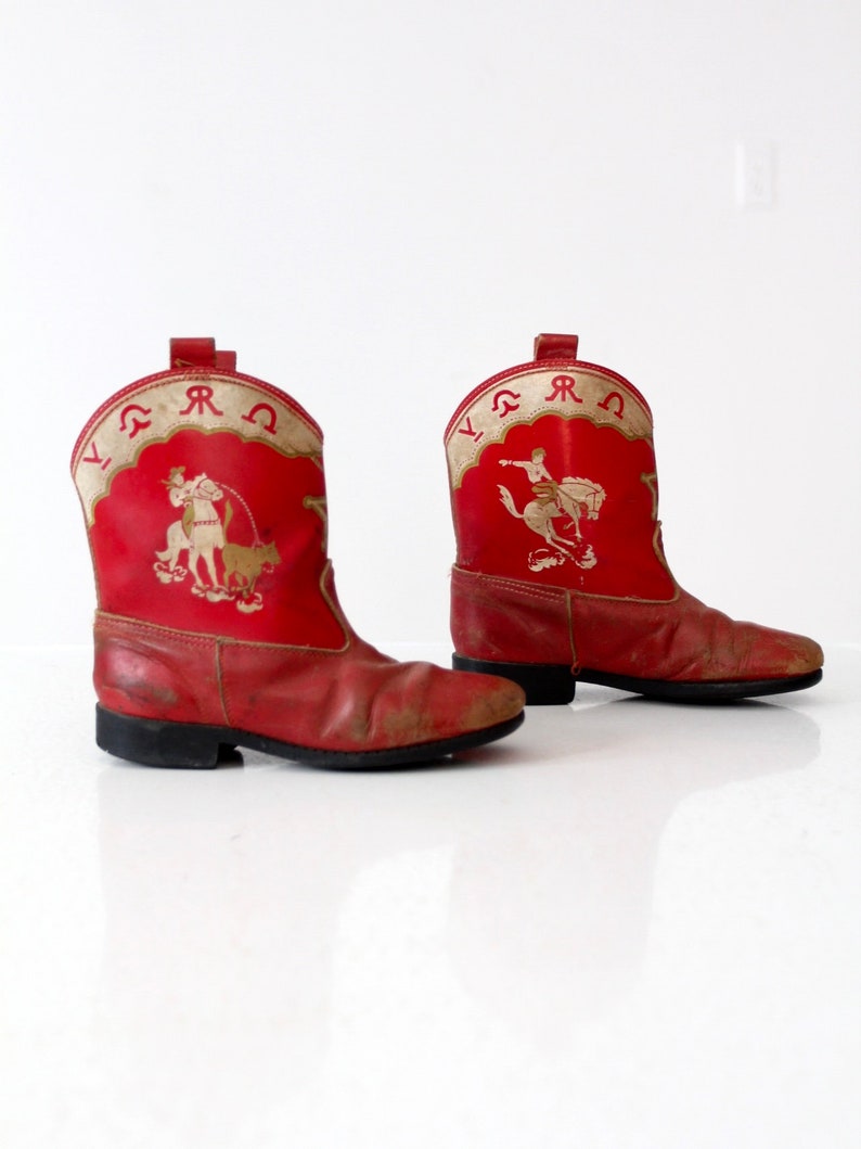 vintage 50s children's cowboy boots image 3