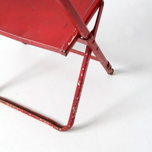 vintage children's chair, red folding chair image 4